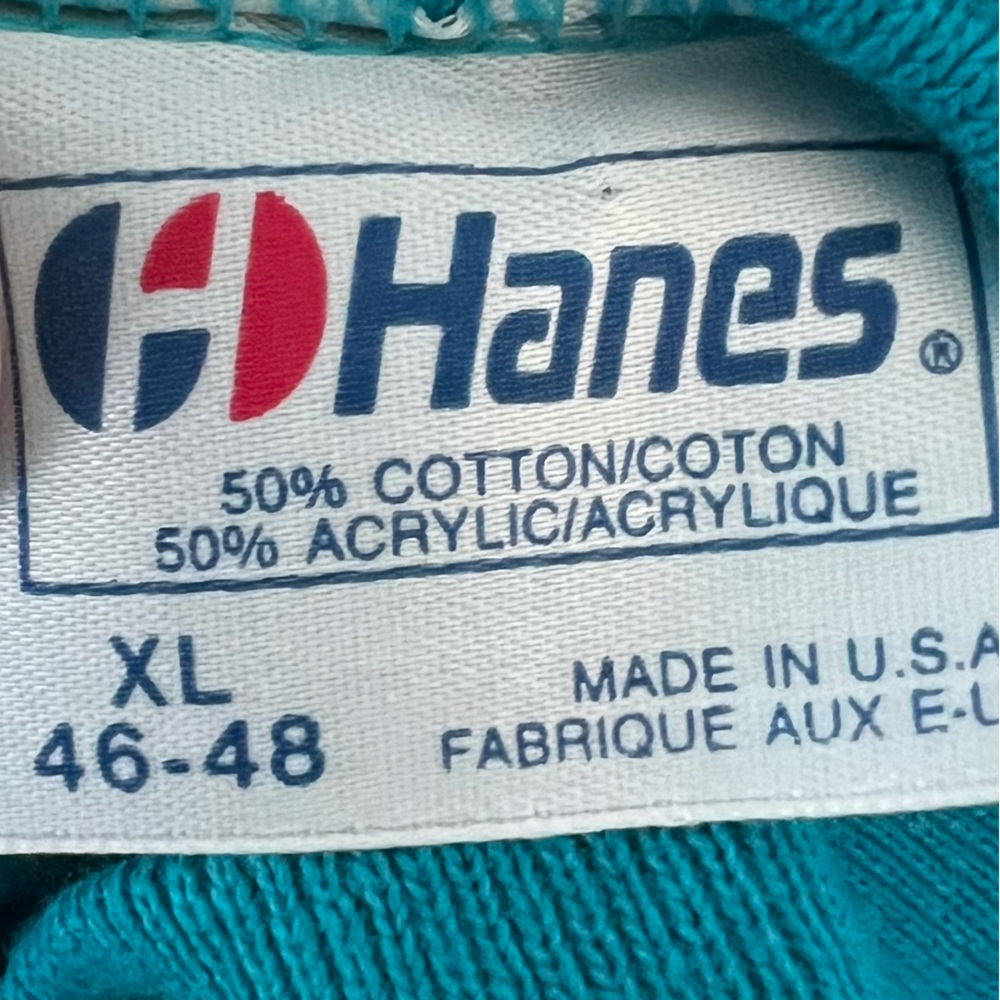 Vintage Hanes Maui Sweatshirt 80s Hibiscus Flower Pullover - Picture 5 of 8